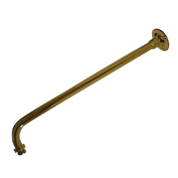 Jones Stephens Polished Brass 18in. 90 Degree Shower Arm with Flange S01156 - main